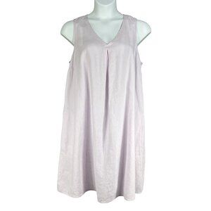 J. Jill Love Linen Women XL Lavender Sleeveless Shift Dress Minimalist Lagenlook